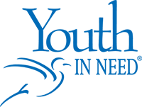 Youth in Need logo in blue on white background