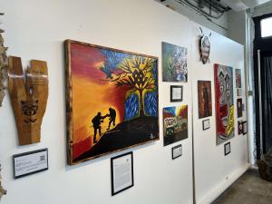 This 60-piece exhibit includes audio narrations that give a voice to Warrior Recovery Stories at the Warriors HeArt Gallery at Grunt Style HQ San Antonio.
