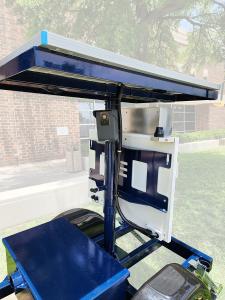 The Street Dynamics ALPR camera mounted onto a radar speed trailer.