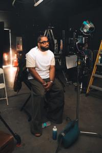 DIXSON on set of his most recent music video