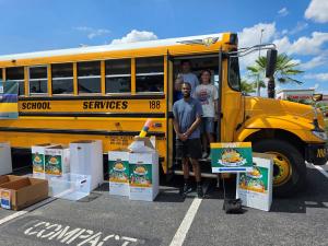 Team members at Stuff the Bus event in Duval County, Florida