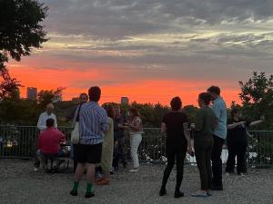 Friends gather for a closing party honoring Letitia Quesenberry