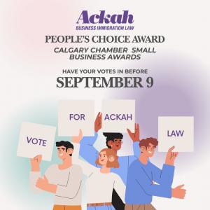  Ackah Business Immigration Law Nomination for the People’s Choice Award at the 2025 Calgary Small Business Awards