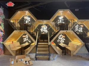  Immersive dining experience with signature honeycomb booths