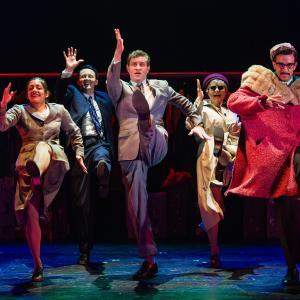Mirabelle Gremaud, Simon Oskarsson, Ewan Wardrop, Patrycja Kujawska and Karl Queensborough in North by Northwest. Credit Steve Tanner