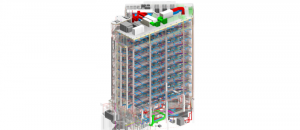 Coordinated Structural MEP BIM Model of Residential Tower