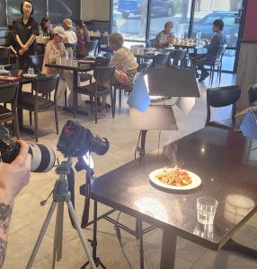 A photo shoot of the new dishes at ShangHai Taste's Southwest location