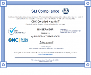 Binsera-ONC-Health-IT-Certification
