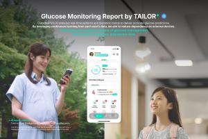 AI-based Blood Sugar Report “TAILOR”. Designed for expectant mothers and their families, DiabetesPro 2.0 analyzes health data via AI agent TAILOR to deliver personalized glucose predictions and risk assessments. | Image by Daesang Wellife