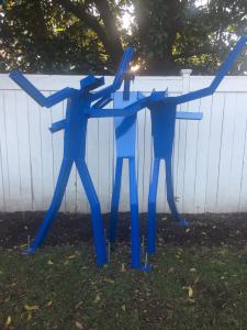 Albert Nahman's "Trio"  (3 Blue Men Standing)