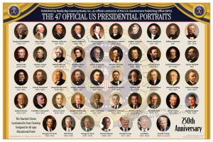 Educational classroom poster of American Presidents