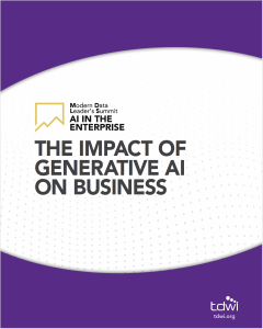 Report Cover - The Impact of Generative AI on Business TDWI Research