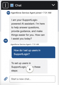 SupportLogic Chatbot SX for Agentforce - 1