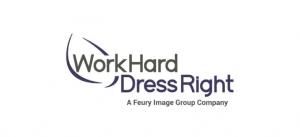 Logo of Work Hard Dress Right, a Feury Image Group company.