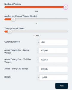The EB-3 Visa Workforce ROI Calculator
