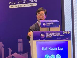 Dr. Liu presenting at the International Society of Endoscopic Spine Surgery