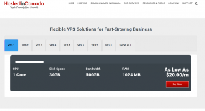 VPS pricing plans in Canada