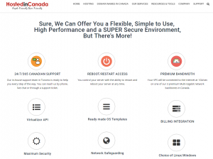 Canadian VPS hosting plan core components