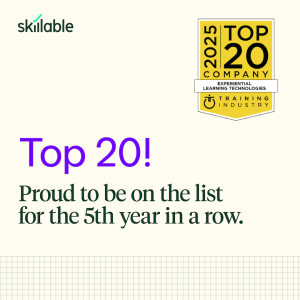 Graphic showing the Training Industry award badge