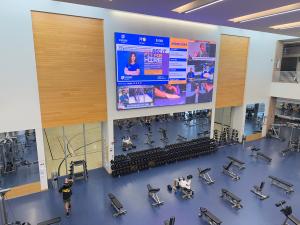 Vantage LED Indoor Video wall inside the UCR Student Recreational Center