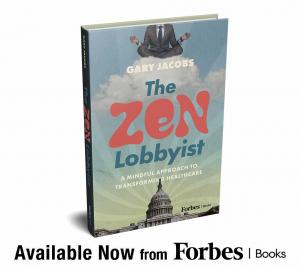 "The Zen Lobbyist" book cover book launch announcement