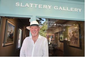 Gerard Byrne outside the Slattery Gallery (Photo Credit: PMC / Patrick McMullan)