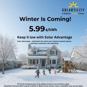 Solartility's Solar Advantage electricity plan for Alberta Microgenerators