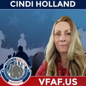 Cindi Holland of Michigan Appointed as a VFAF National Ambassador said Stan Fitzgerald Veterans for America First 