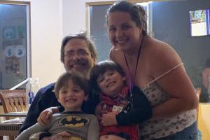 Seth Greenfield with his family.