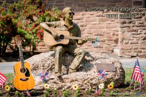 Danny "RIO" DeGennaro bronze statue on display at Bucks County Community College