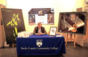 John Farmer Jr author of Way Too Fast signing books at Bucks County Community College ( creating Scholarship in TJ Tindall name)