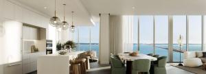 Marina Pointe condo interior with beautiful views of the water