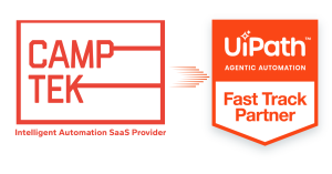 UiPath FastTrack Badge + CampTek Software logo