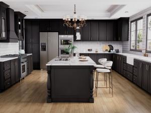 Shaker Onyx Black Kitchen Cabinets