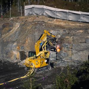EarthGrid PBC's PES (Plasma Excavation System) conducting field testing near Trondheim, Norway