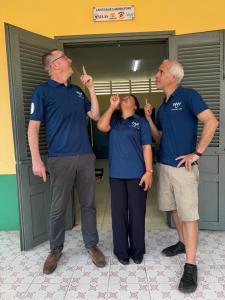 Jake Whiddon and Mateo Solares, Studycat Language Lab cambodia entrance.