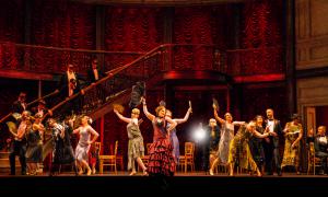 Performers gather in the Parisian dance hall in Verdi's La Traviata at Vancouver Opera
