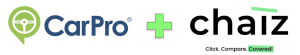 Chaiz and CarPro logos side by side, symbolizing their new partnership to offer affordable vehicle protection for car owners