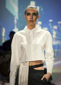 Model walks the runway at Digital Fashion Week in NYC - Photo @Trudy Giordano