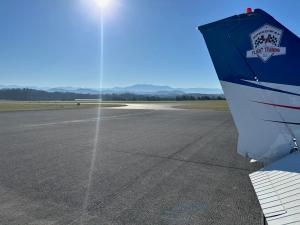 Speedway Flight Training Plane On the Runway