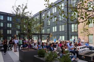 Guests at 25th & Quincy Ribbon Cutting Event