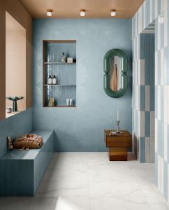 Aura Puro Lagoon Bathroom - Currents Series Porcelain Tile