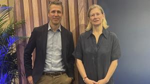 Patrick Strumpf, CEO of Haelixa, with new board member Anne-Laure Descours, former Puma Chief Sourcing Officer