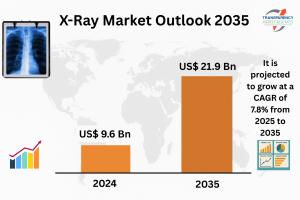 It is projected to grow at a CAGR of 7.8% from 2025 to 2035 and reach US$ 21.9 Bn by the end of 2035