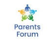 The icons in the logo intentionally give the impression of both people and hands:  People in a circle represent the Parents Forum’s workshop format and fundamental belief in the power of peer support.  The implied hand shapes refer to one of tools used in