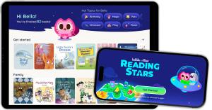 Image of Reading Stars app on tablet and phone