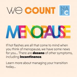 Menopause we count campaign.