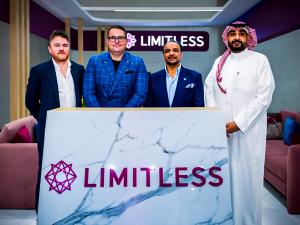 Founding partners of Limitless Payments at the launch in Riyadh: Gary Mullan, Oliver Harris, Saad Ansari, Zain Ansari.