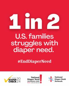 1 in 2 US families with young children struggle to afford diapers