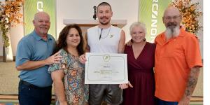 Graduate with family